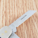 Frost Cutlery Whittler Pocket Knife Stainless Steel Blades Smooth Bone Handle