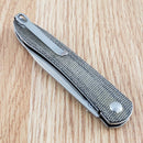 CJRB Ria Linerlock Folding Knife 3" AR-RPM9 Stainless Blade Green Canvas Handle