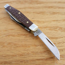 Case XX Small Stockman Pocket Knife Surgical Steel Blades Brown Synthetic Handle 00081