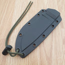 ESEE Model 4 Fixed Knife 4.5" Black Powder Coated 1095HC Steel Blade Micarta Handle 4PB