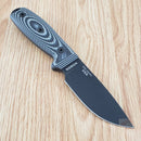 ESEE Model 3 Fixed Knife 3.88" Black Powder Coated 1095HC Steel Blade 3D Machined G10 Handle 3PMB002