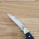 Case XX Peanut Pocket Knife Surgical Steel Blades Navy Blue Jigged Bone Handle