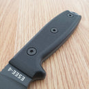 ESEE Model 4 Fixed Knife 4.5" Black Powder Coated Part Serrated 1095HC Steel Blade Micarta Handle 4STGB
