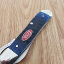 Case XX Cutlery RussLock Folding Knife 2.7" Stainless Steel Blade Navy Blue Bone Handle 07057