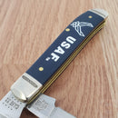 Case XX U.S. Air Force Pocket Knife Stainless Steel Blades Blue Synthetic Handle 32402