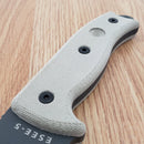 ESEE Model 5 Tactical Fixed Knife 5.25" Part Serrated 1095HC Steel Blade Canvas Micarta Handle 5STG