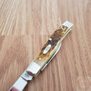 Case XX Cutlery Small Texas Jack Pocket Knife Chrome Vanadium Blades Bone Handle 00077