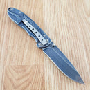 Case XX Tec X Framelock Harley Folding Knife 3.25" Stainless Blade Stainless Handle 52121