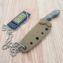 TOPS Mini Scandi Fixed Knife 3" 1095 Steel Full Tang Blade Tan Micarta Handle