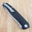 Bestech Knives Swordfish Liner Folding Knife 4" D2 Tool Steel Blade Black G10 Handle