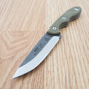 TOPS Mini Scandi Fixed Knife 3" 1095 Steel Full Tang Blade Tan Micarta Handle