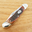 Rough Ryder Copperhead Pocket Knife Stainless Steel Blades Jigged Bone Handle