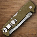 Cold Steel SR1 Lockback Folding Knife 4" CPM S35VN Steel Blade Tan G10 Handle