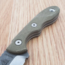 TOPS Mini Scandi Fixed Knife 3" 1095 Steel Full Tang Blade Tan Micarta Handle