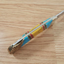 Frost Cutlery Folding Knife 4" Stainless Steel Blades Turquoise/Abalone Handle