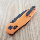 Bestech Knives Ronan B-Lock Folding Knife 3.25" 14C28N Stainless Steel Blade Orange G10 Handle