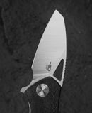 Bestech Knives Riverstone Folding Knife 2.5" 154CM Steel Blade Black Canvas Micarta Handle