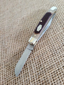 Schrade Old Timer Middleman Pocket Knife Stainless Steel Blades Delrin Handle