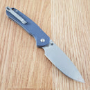 CJRB Pyrite Folding Knife 3.13" AR-RPM9 Steel Blade Blue-Gray G10 Handle