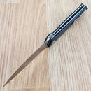 Bestech Knives Swordfish Liner Folding Knife 4" D2 Tool Steel Blade Black G10 Handle