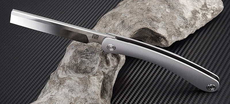 Artisan Orthodox Folding Knife 3.75" Bohler M390 Steel Blade Titanium Handle