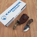 Condor Beetle Neck Fixed Knife 2.63" Full Tang 1095HC Steel Blade Walnut Handle
