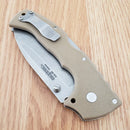 Cold Steel 4-Max Scout Lockback Folding Knife 4" AUS-10A Steel Blade Desert Tan Griv-Ex Handle