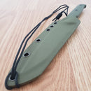 CJRB Silax Fixed Knife 5.13" AR-RPM9 Steel Full Tang Blade OD Green G10 Handle