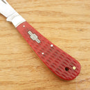 Rough Ryder Hawkbill Folding Knife 440 Stainless Steel Blade Red Jigged Bone Handle