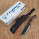 Condor Bisonte Fixed Knife 4.63" Full Tang 1095HC Steel Blade Walnut Handle