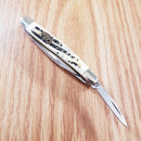 Frost Cutlery Whittler Pocket Knife Mirror Finish Stainless Steel Blades Aspen Burnt Bone Handle
