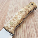 Casstrom No 10 Forest Fixed Knife 4" Sleipner Steel Blade Curly Birch Handle
