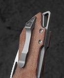 Bestech Knives Riverstone Folding Knife 2.5" 154CM Steel Blade Natural Canvas Micarta Handle