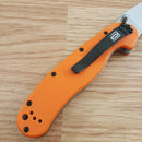 Ontario RAT I Linerlock Folding Knife 3.5" AUS-8 Steel Blade Orange G10 Handle