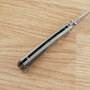 CJRB Pyrite Folding Knife 3.13" AR-RPM9 Steel Drop Point Blade Titanium Handle