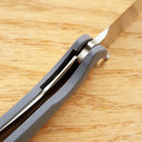 CJRB Small Feldspar Linerlock Folding Knife 3" D2 Tool Steel Blade Blue/Gray G10 Handle