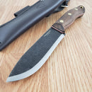 Condor Bisonte Fixed Knife 4.63" Full Tang 1095HC Steel Blade Walnut Handle