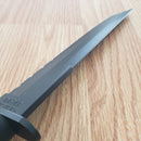 KA-BAR Fixed Knife 8" 1095 Steel Tanto Blade Black Rubber G / Carbon Steel Handle 1245