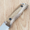 BPS Knives Compact Hunting Fixed Knife 4.25" Scandi Grind 5Cr14MoV Steel Full Tang Blade Walnut Handle