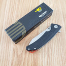 Bestech Knives TEXEL Folding Knife 3.25" D2 Tool Steel Blade Black G10 Handle