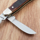 Rough Ryder Tiny Stockman Pocket Knife 440 Steel Blades Amber Jigged Bone Handle