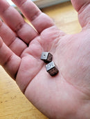 LionSTEEL Set of Two Steel Dice Comes In Acorn-Sized Steel Keychain Container