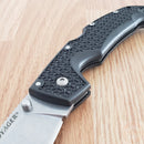 Cold Steel L Voyager Folding Knife 4" AUS-10A Steel Blade Black Black Griv-Ex Handle