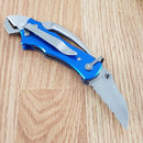 Myerchin Sailors Tool Liner Stainless Steel Blade Blue Aluminum Handle