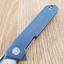 Bestech Knives Bestechman Dundee Linerlock Folding Knife 3.5" D2 Tool Steel Blade Blue-Gray G10 Handle