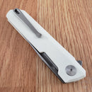 Bestech Knives Bestechman Dundee Linerlock Folding Knife 3.5" D2 Tool Steel Blade White G10 Handle