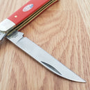 Case XX Mini Trapper Pocket Knife Carbon Steel Blades Red Smooth Synthetic Handle