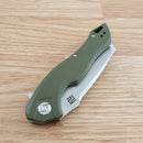 Artisan Eagle Liner Folding Knife 3.63" D2 Tool Steel Blade Green G10 Handle