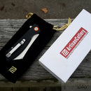 Artisan Tomahawk Linerlock Folding Knife 3" D2 Tool Steel Blade Black G10 Handle