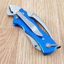 Myerchin Sailors Tool Liner Stainless Steel Blade Blue Aluminum Handle